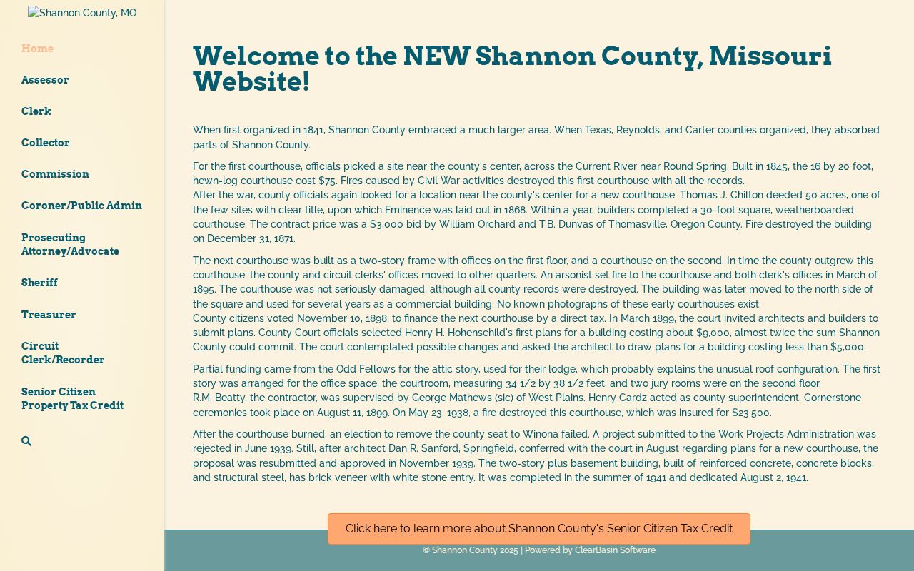 Shannon County criminal history courthouse and lost records history
