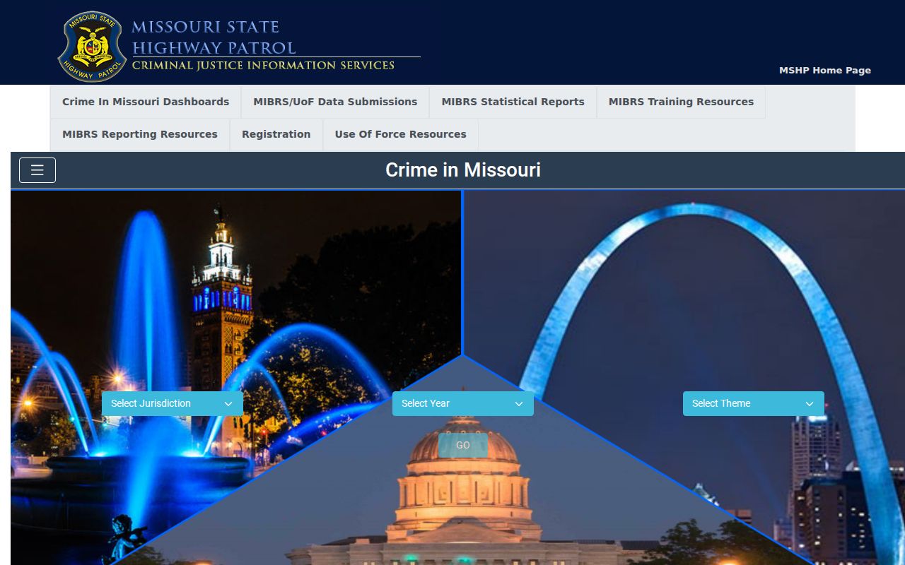 Shannon County criminal history official Missouri crime data portal